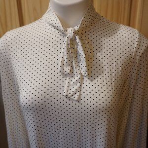Ralph Lauren Polka Dot Bow Turtle Neck